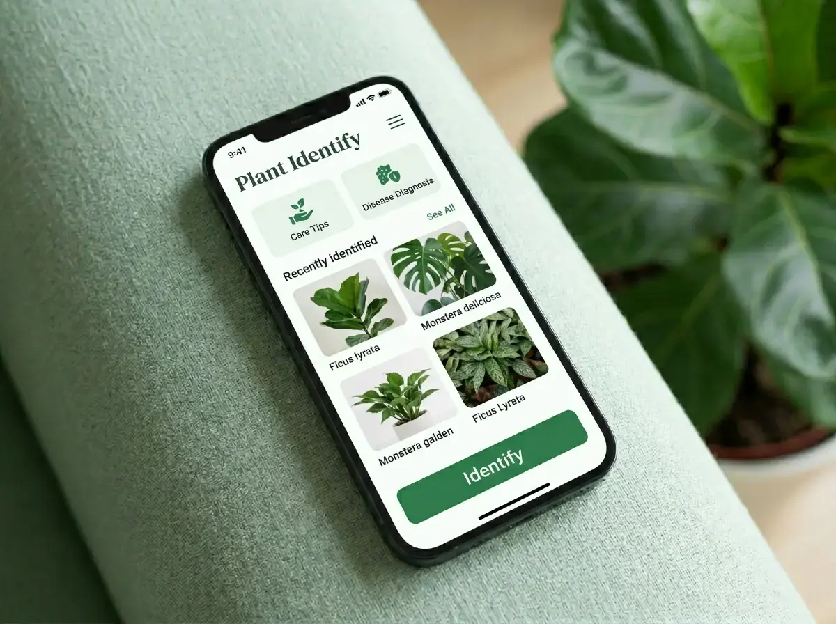 Plant identification results showing the plant name